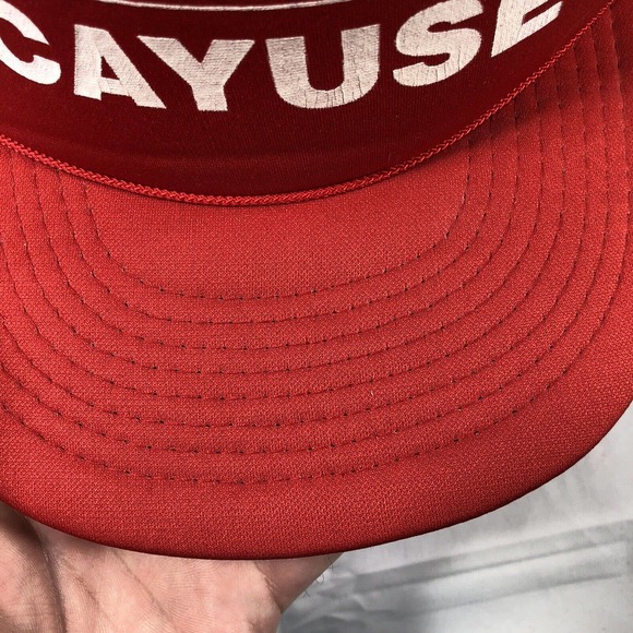 VTG Cayuse Wilbur Ellis Farming Agriculture Trucker Mesh Snapback Hat Cap 90s - Picture 4 of 11